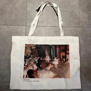 Edgar Degas The Rehearsal On Stage 1874 Canvas Art Tote Book Bag